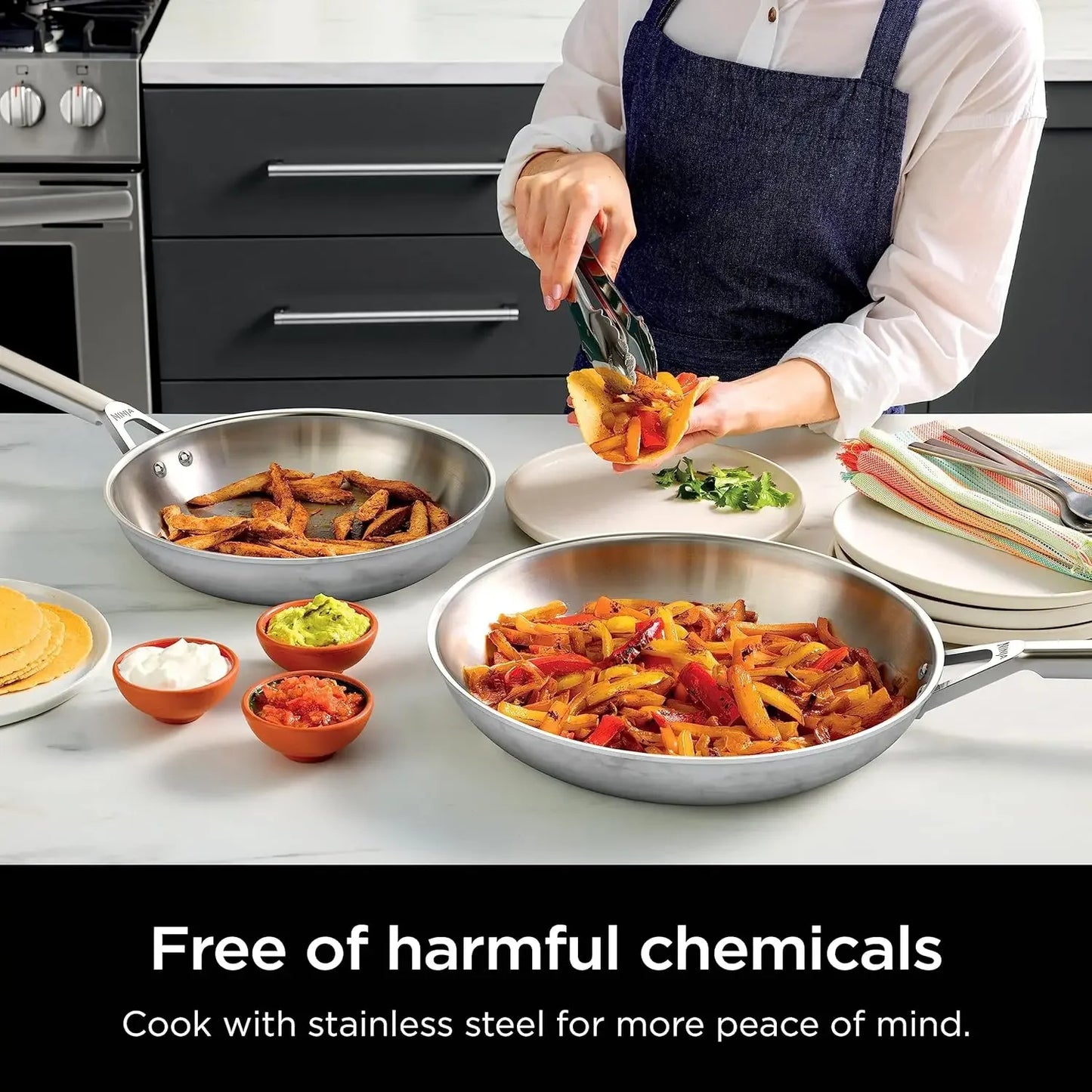 Stainless Steel Cookware 12 Piece Pots & Pans Set
