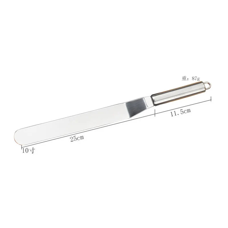 6/8/10/12 Inch Stainless Steel Frosting Spatula Straight & Curved