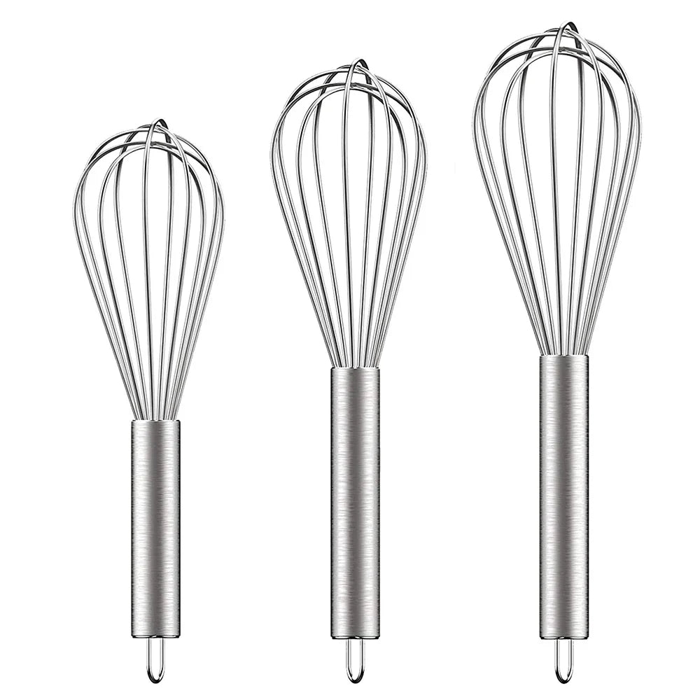 3 Pack Stainless Steel Whisk 8/10/12 Inch