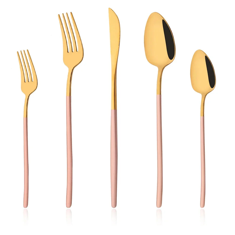 5Pcs Cutlery Set Stainless Steel