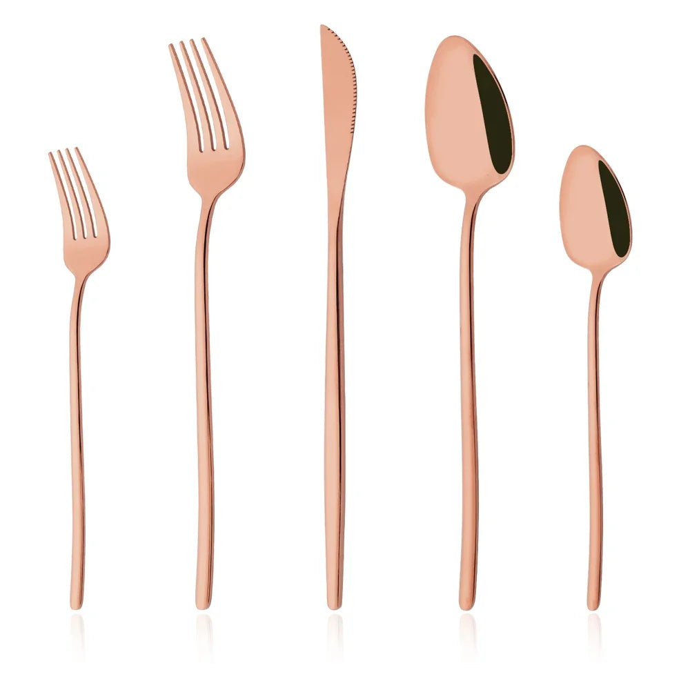 5Pcs Cutlery Set Stainless Steel