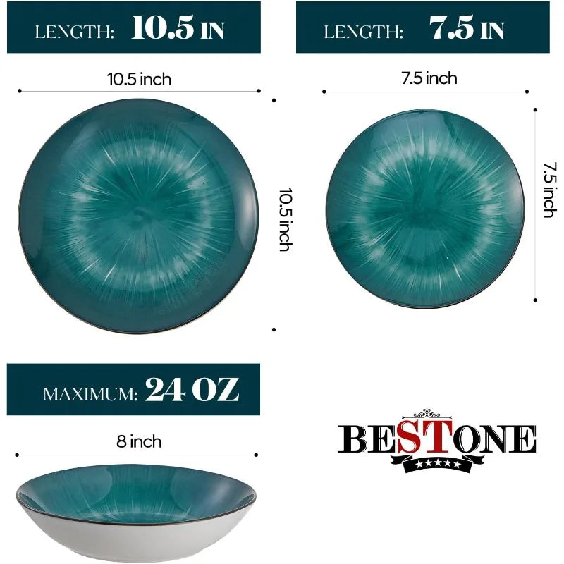 Premium Porcelain Kitchen Dinnerware Set 12pc