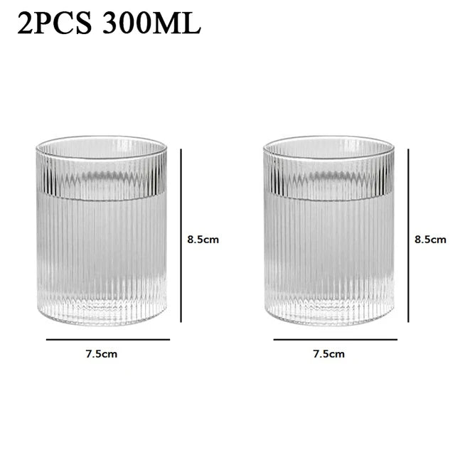 1/3/6pc Glass Cups - Wine, Whiskey and Water