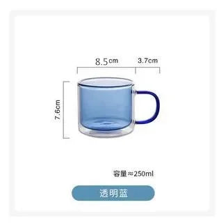 Multicolored Glass Coffee Mugs