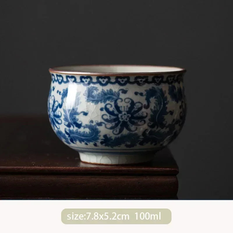 Chinese Antique Blue and White Porcelain Teacup