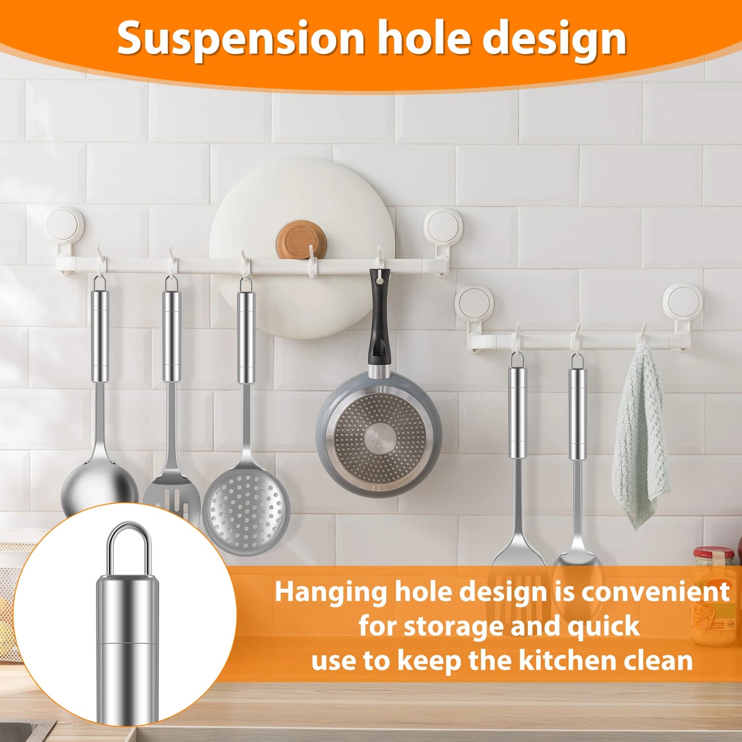 5Pcs Stainless Steel Kitchen Cooking Utensils Set