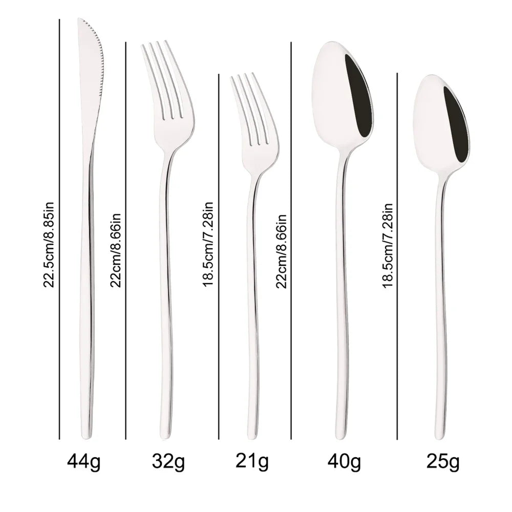 5Pcs Cutlery Set Stainless Steel