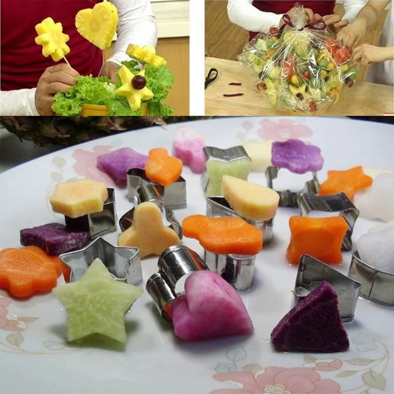 3 Size Stainless Steel Heart, Round, Flower, Star Baking Molds