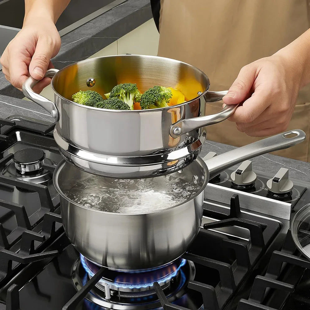 10pcs Stainless Steel Cookware Set