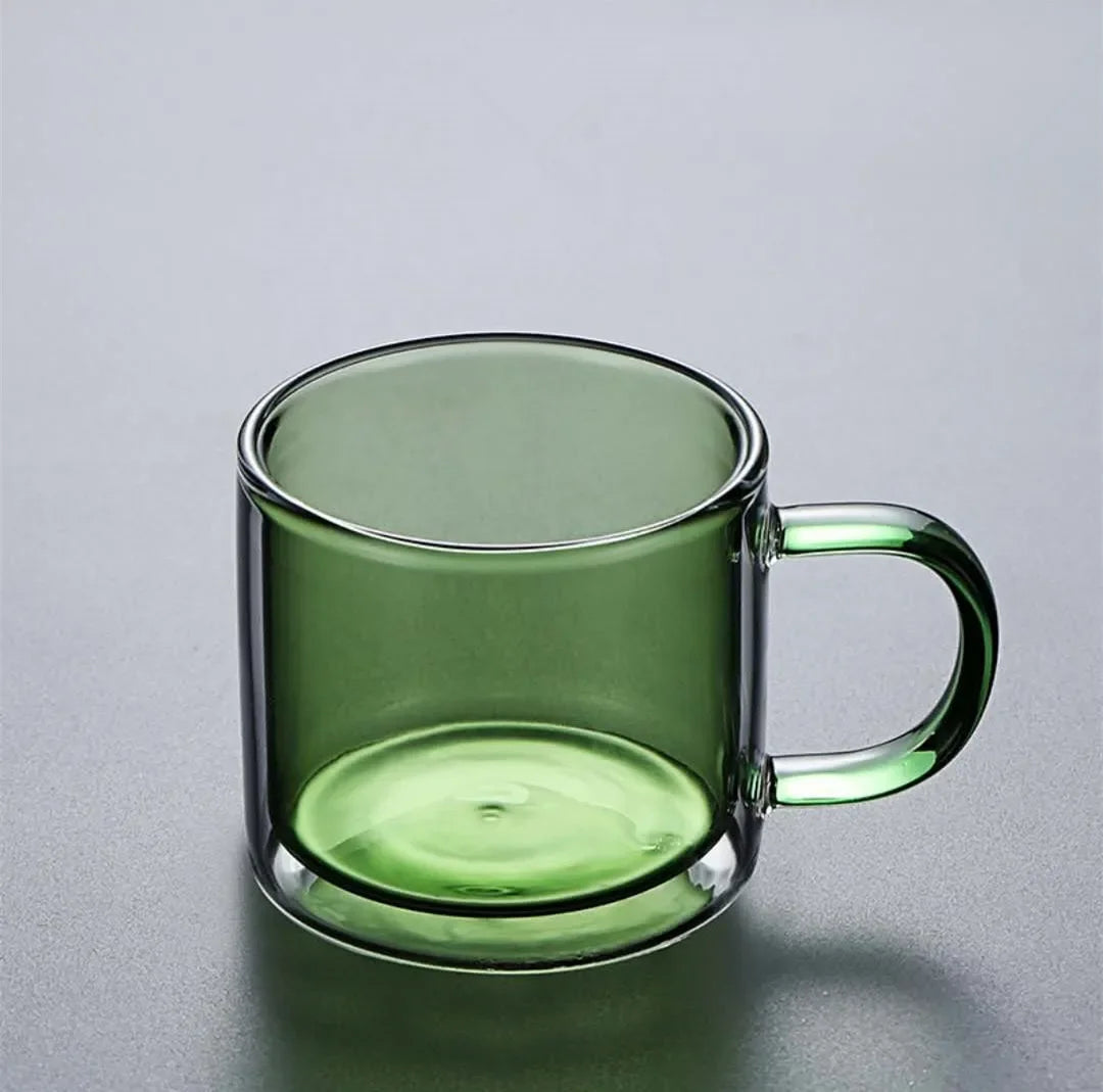 Multicolored Glass Coffee Mugs