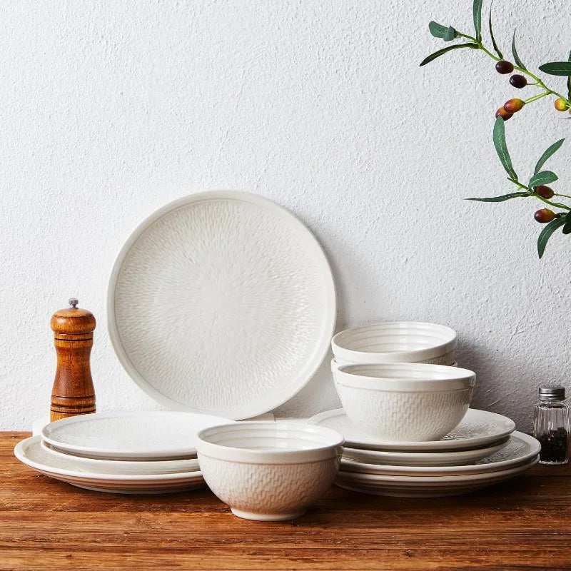 Gradient Green Stoneware 12pc Dinnerware Set