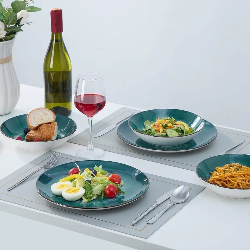 Premium Porcelain Kitchen Dinnerware Set 12pc