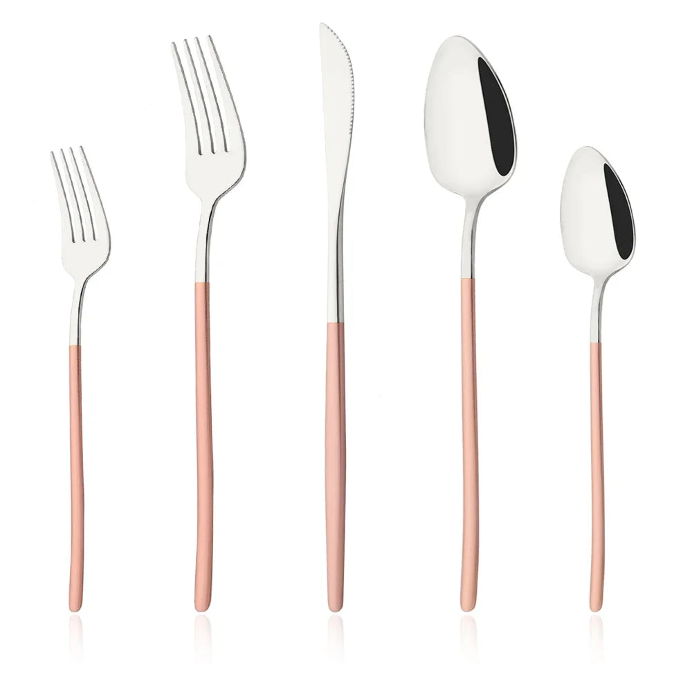 5Pcs Cutlery Set Stainless Steel