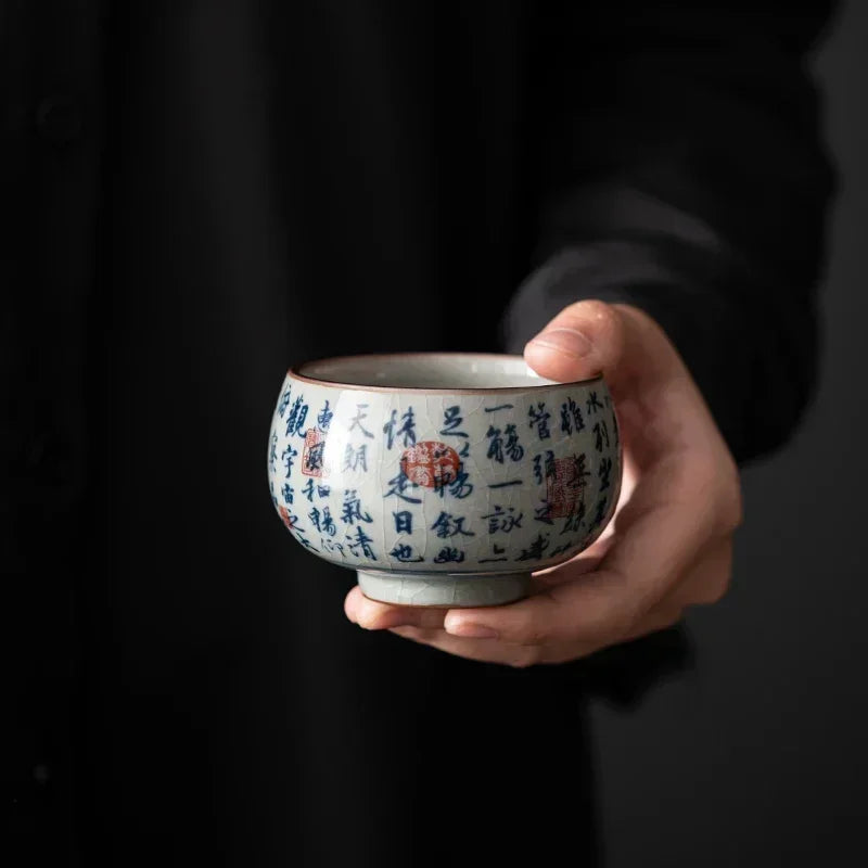 Chinese Antique Blue and White Porcelain Teacup