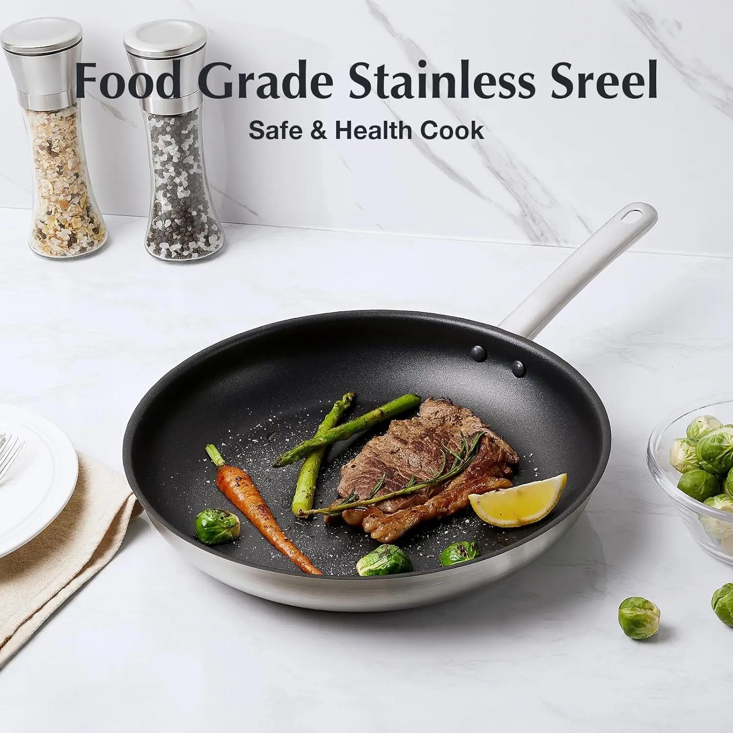 10 Pcs Stainless Steel Cookware Set