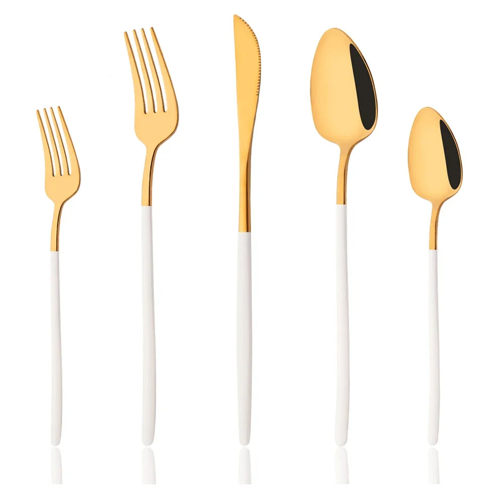 5Pcs Cutlery Set Stainless Steel