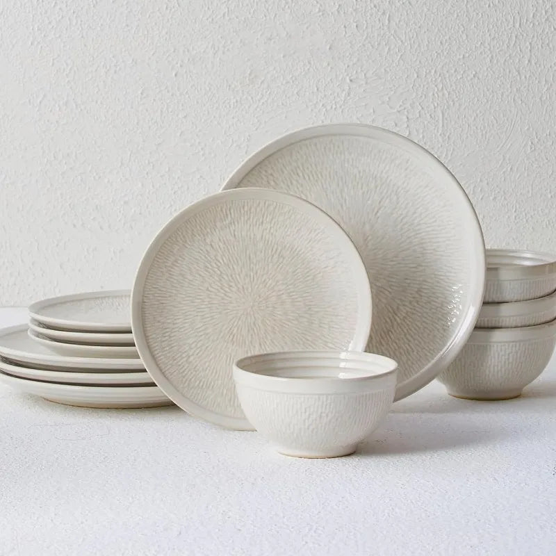 Gradient Green Stoneware 12pc Dinnerware Set