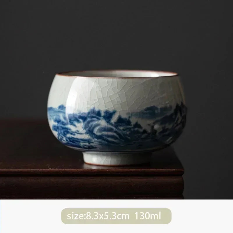 Chinese Antique Blue and White Porcelain Teacup