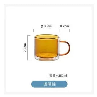 Multicolored Glass Coffee Mugs