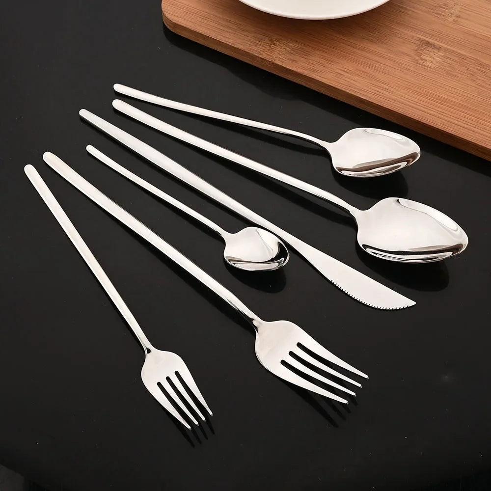 5Pcs Cutlery Set Stainless Steel
