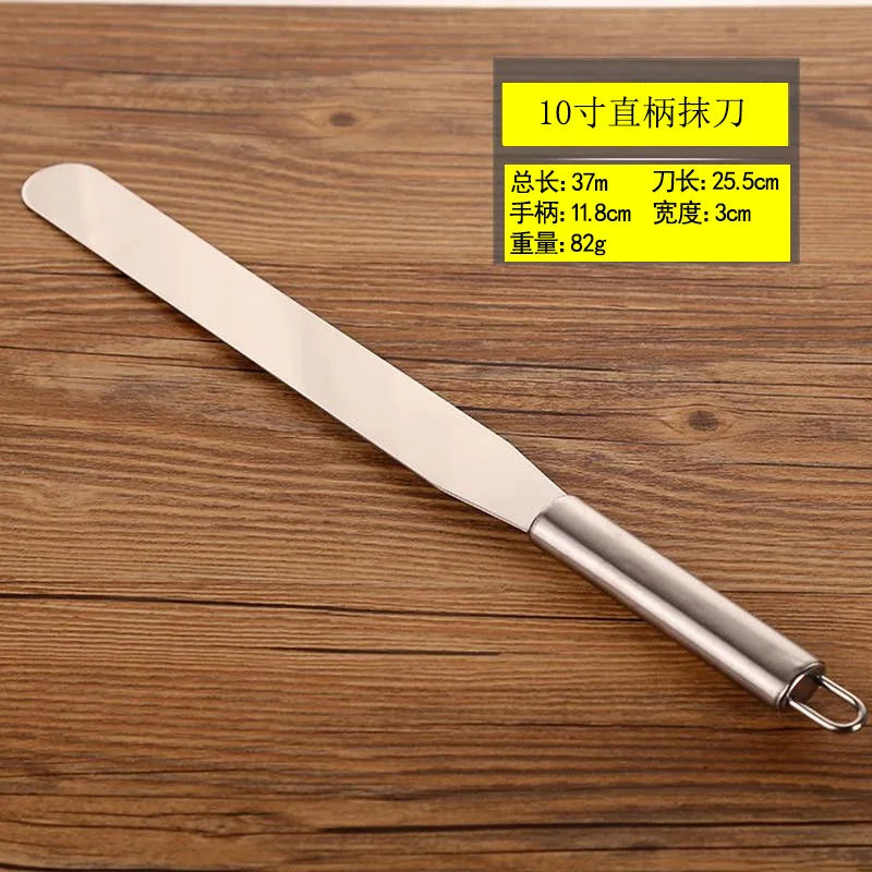 6/8/10/12 Inch Stainless Steel Frosting Spatula Straight & Curved