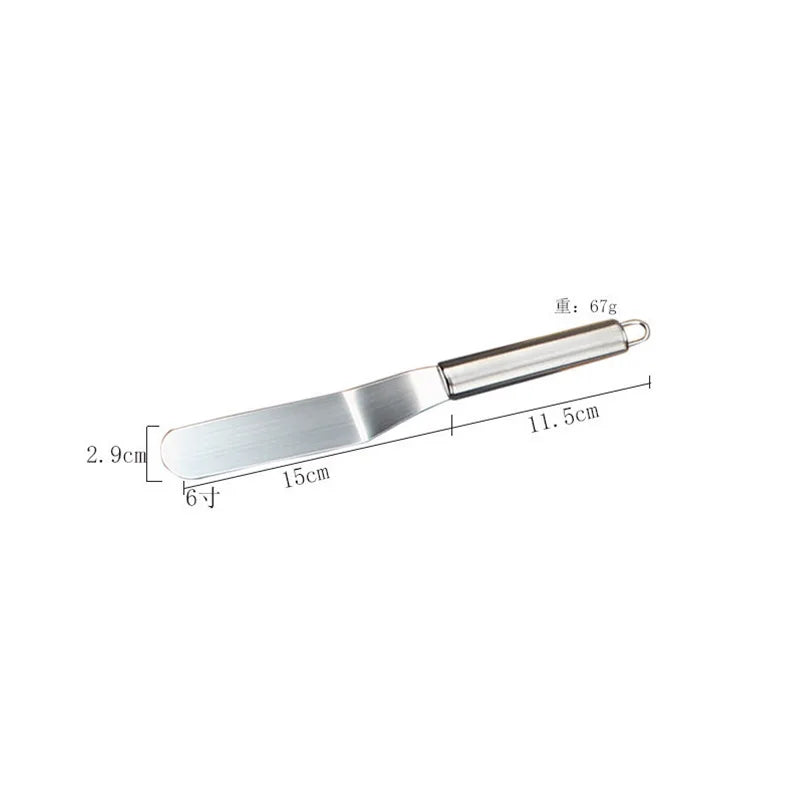 6/8/10/12 Inch Stainless Steel Frosting Spatula Straight & Curved