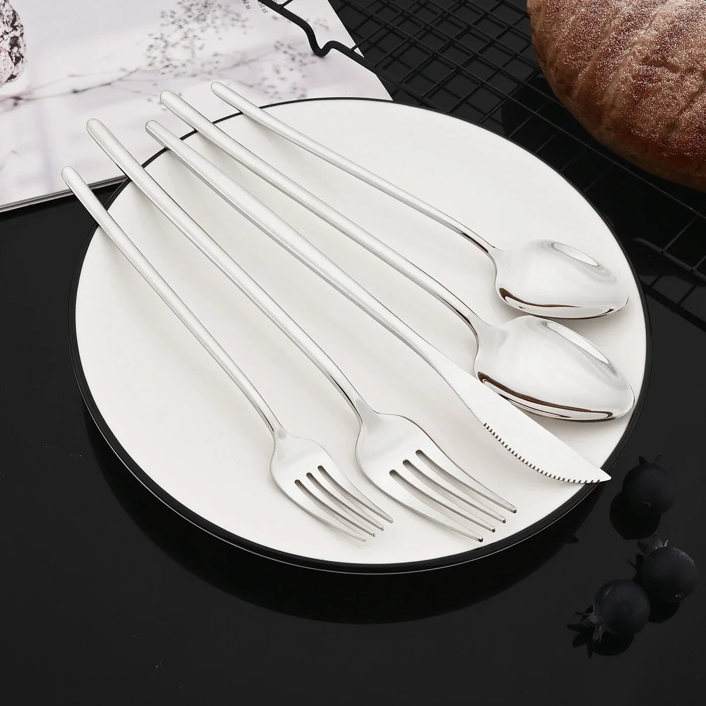 5Pcs Cutlery Set Stainless Steel