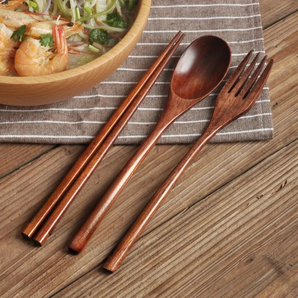 3pc Wooden Cutlery set