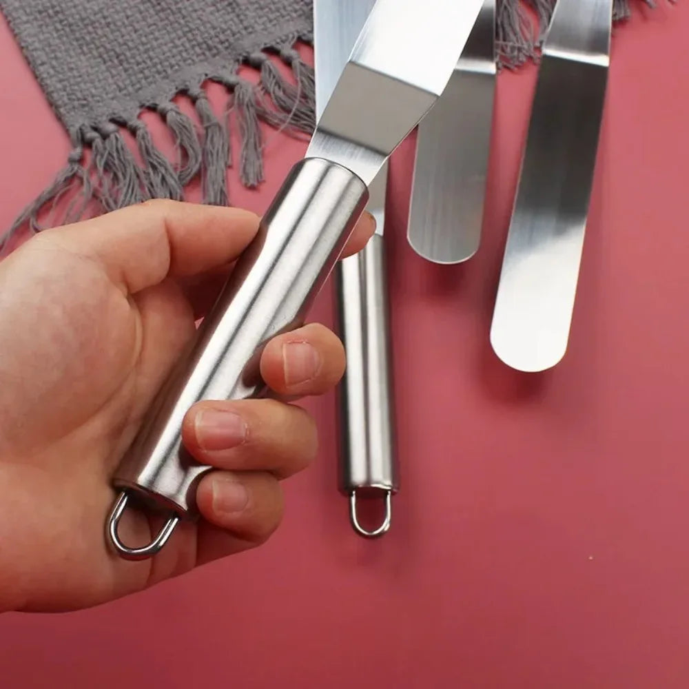 6/8/10/12 Inch Stainless Steel Frosting Spatula Straight & Curved