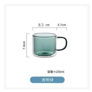 Multicolored Glass Coffee Mugs