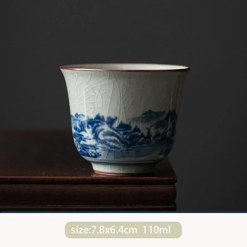 Chinese Antique Blue and White Porcelain Teacup