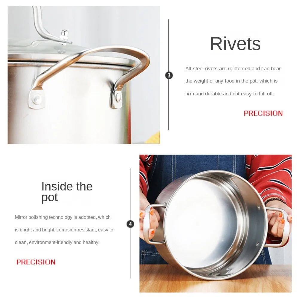 26/28CM Stainless Steel Soup Pot