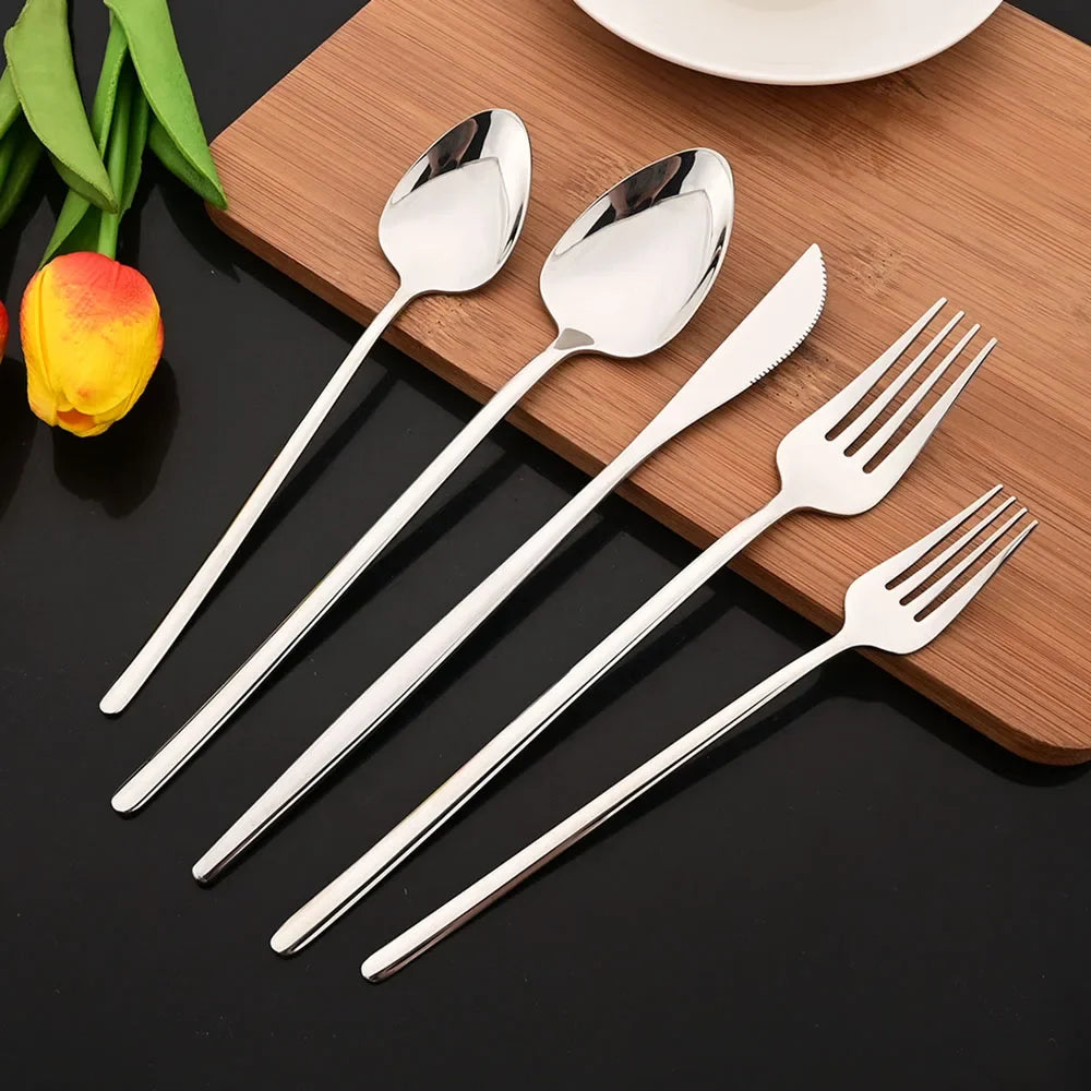 5Pcs Cutlery Set Stainless Steel