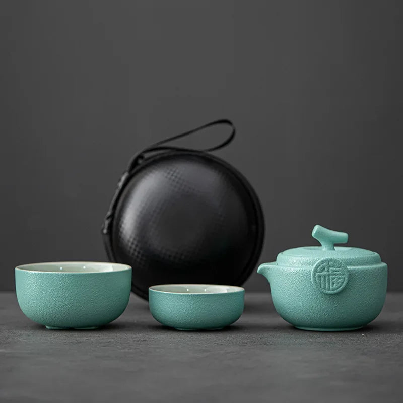 Ceramic Gongfu Travel Tea Set