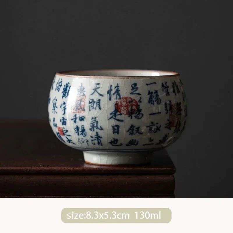 Chinese Antique Blue and White Porcelain Teacup