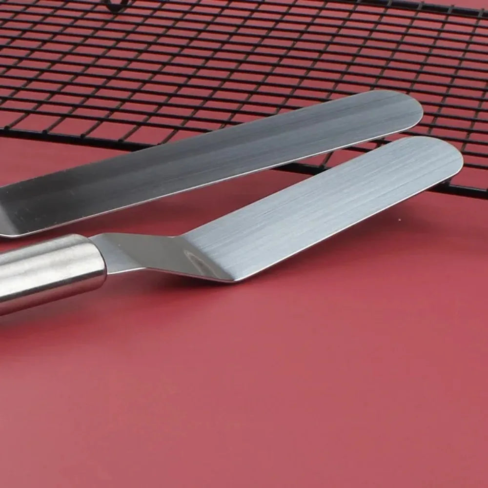 6/8/10/12 Inch Stainless Steel Frosting Spatula Straight & Curved