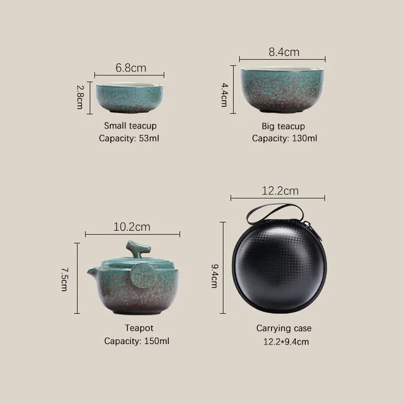 Ceramic Gongfu Travel Tea Set